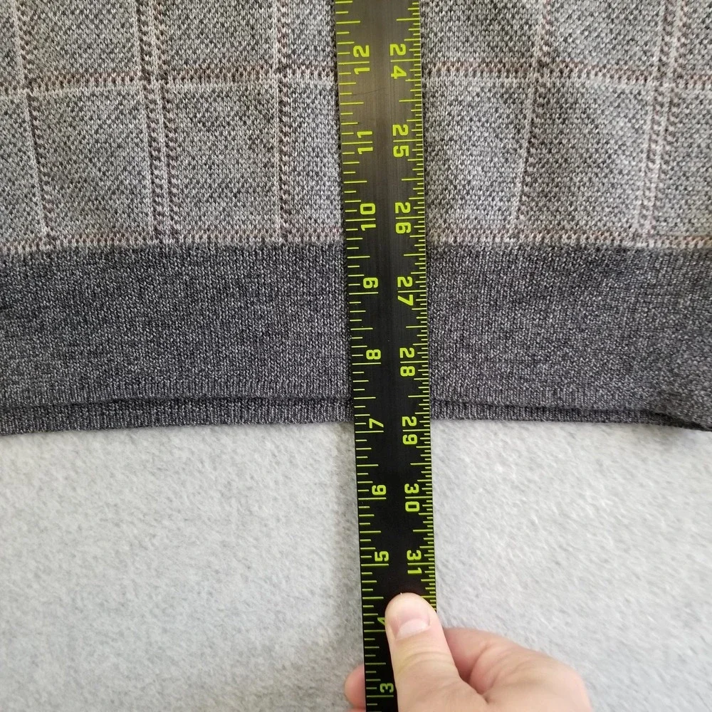 Brooks Brothers Sweater Vest Mens Extra Large Gray Merino Wool Plaid VTG
